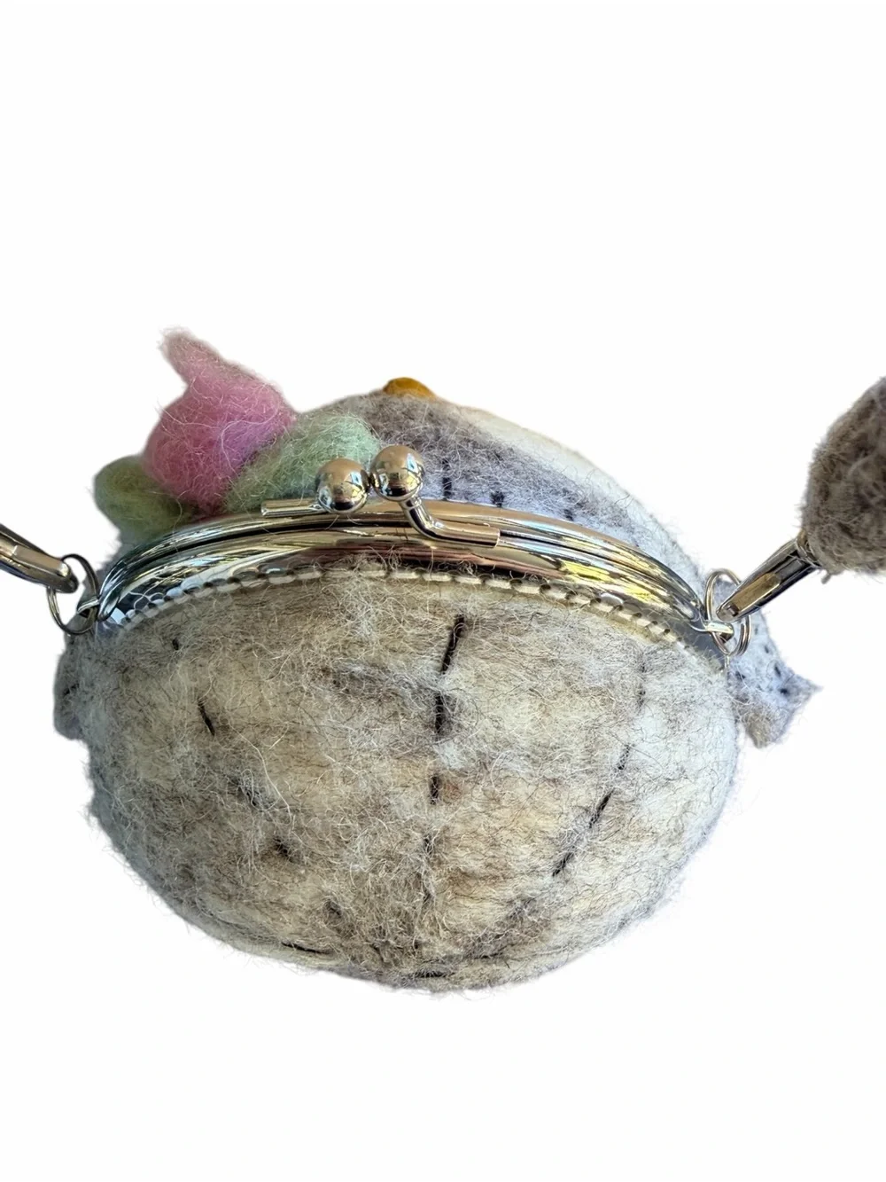 Wild Woolies Olivia Owl Handmade Felted Wool Critter Clutch Purse